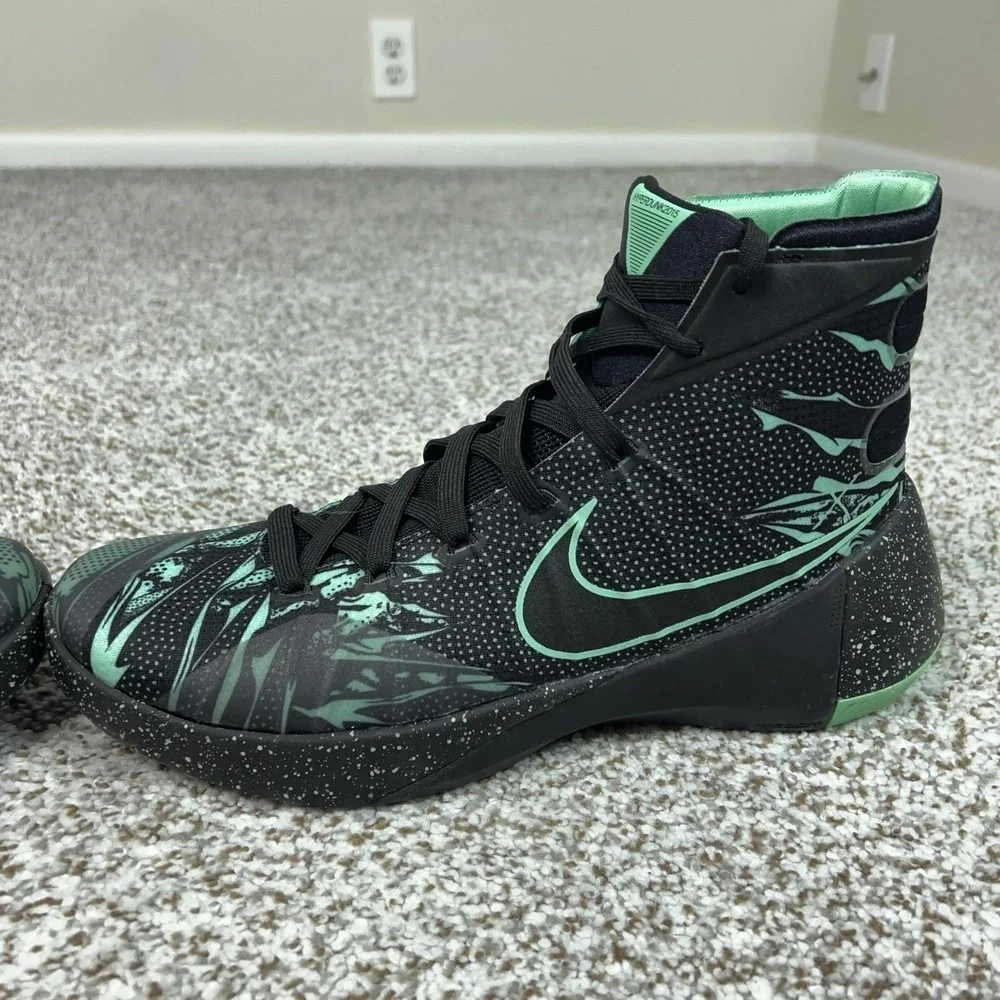 Nike Shoes Mens Size 10.5 Black Glow Hyperdunk 2015 Basketball High Top Sneakers